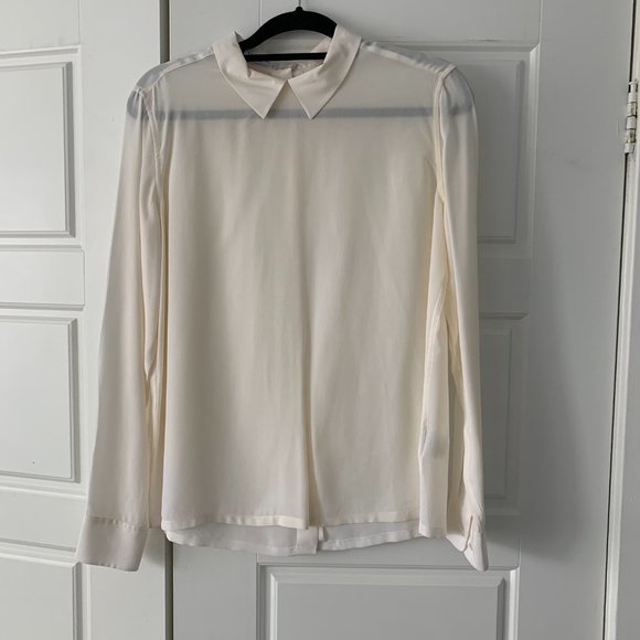 Equipment Blouse, Off-White or Cream, SZ S - Picture 2 of 8